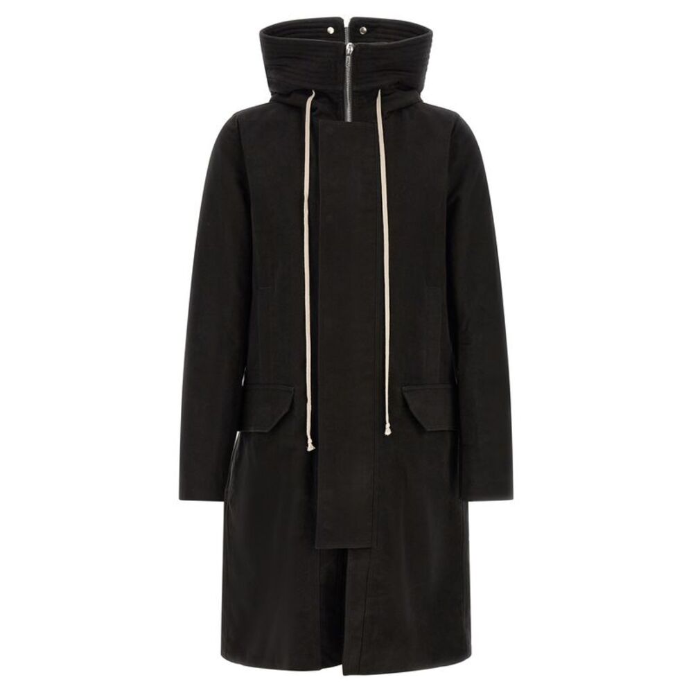 Rick Owens Black Cotton Men's Parka